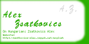 alex zsatkovics business card